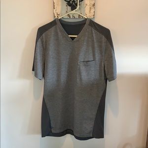 Lululemon Grey Dry Fit Mixed Media Shirt